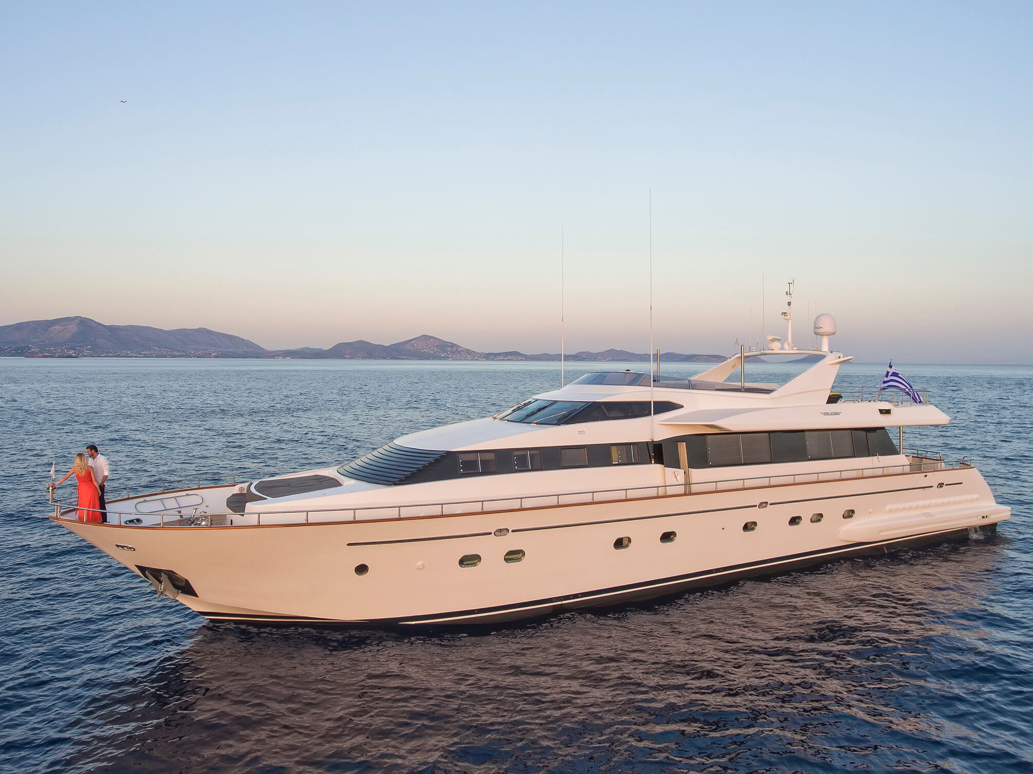 Mega yacht charters in Greece, Mediterranean. Luxury yacht charters in Greek islands with crew. Motor yacht charters in Greece.