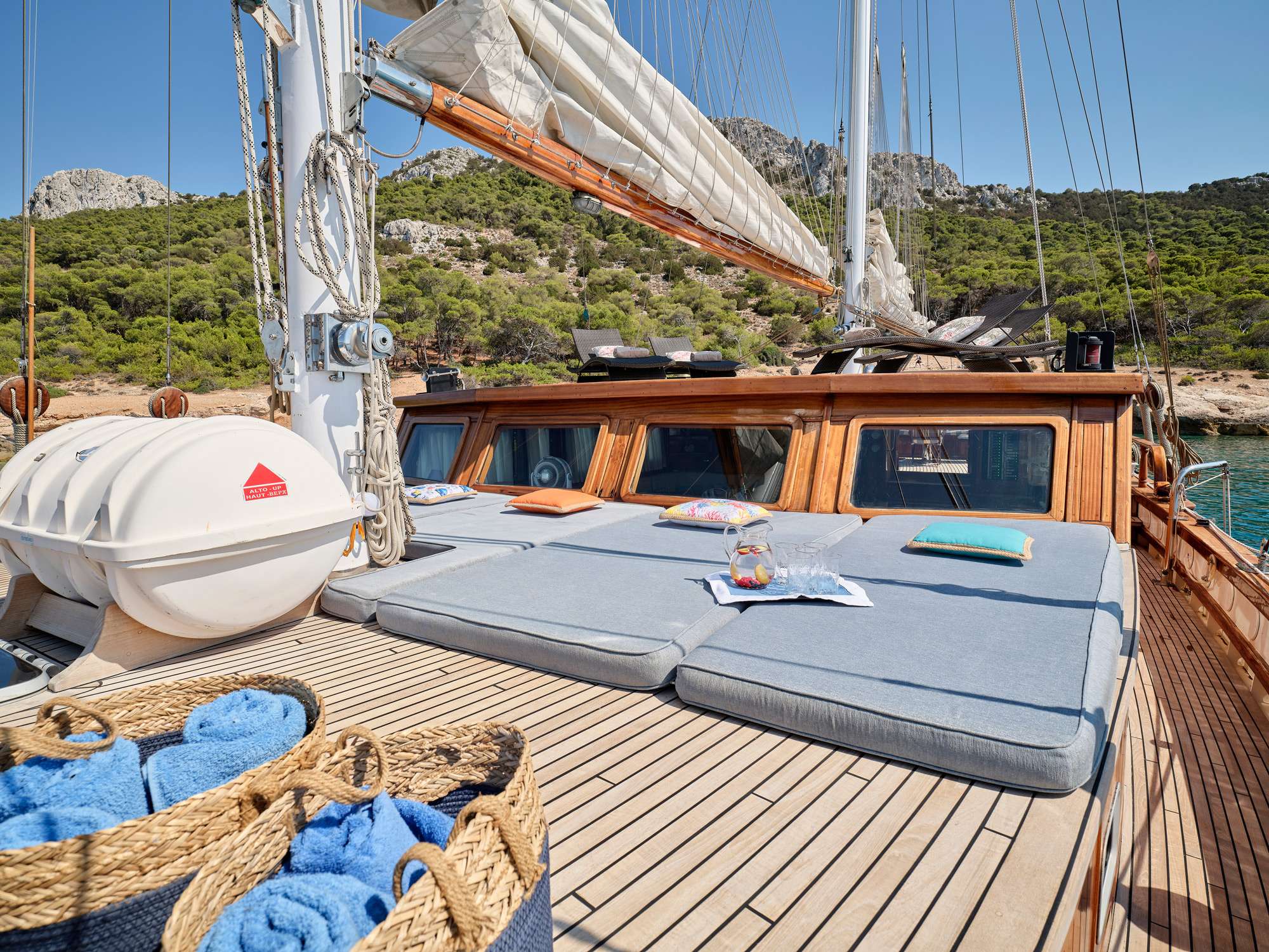 Skippered motor sailing yacht charter in Greece. Yacht charters in Greece, Mediterranean.