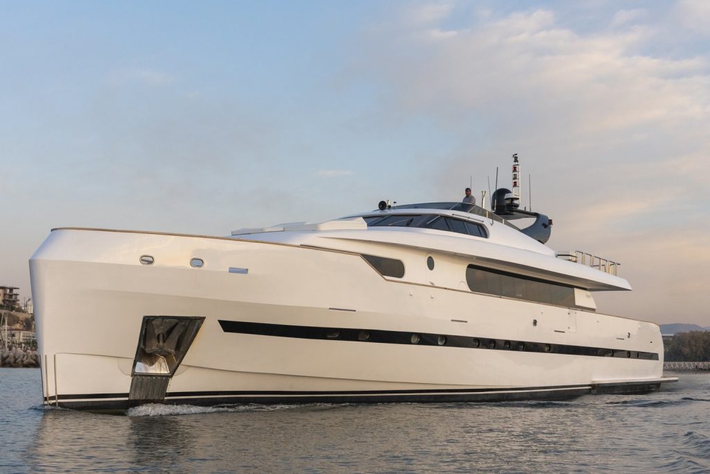 luxury crewed motor yacht rent charter greece project steel 3